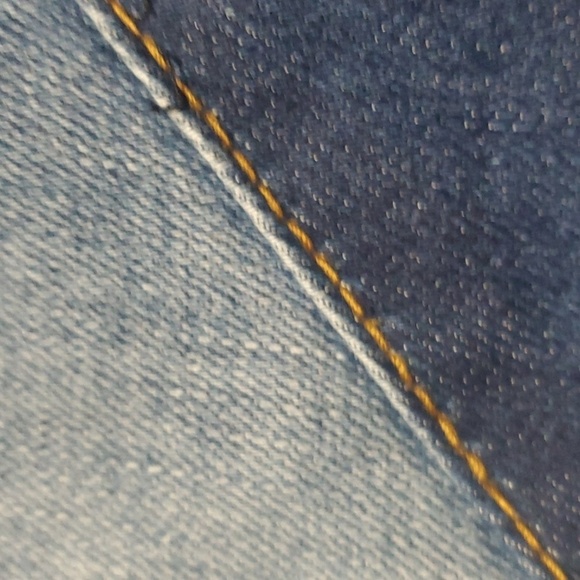 Fashion Nova jeans womens size 7 juniors stay in line mid rise Two-tone Artsy - Picture 9 of 13